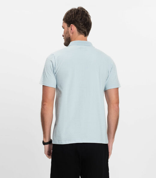 Polo Masculino Manga Curta Cotton Diametro Azul