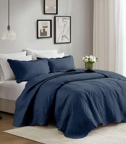 Image_Jogo De Colcha Queen Milão 150 Fios Corttex Azul