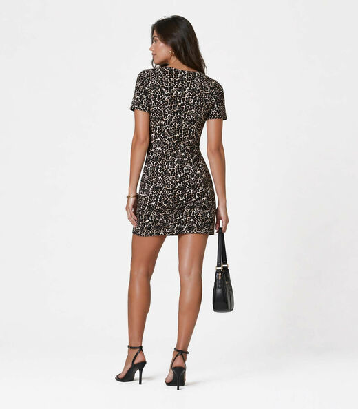 Vestido Feminino Estampado Select Bege