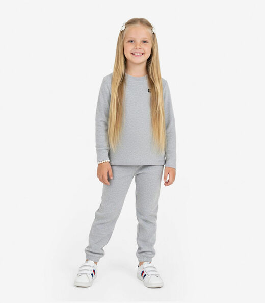 Pijama Infantil Menina Blusa E Calça Select Cinza