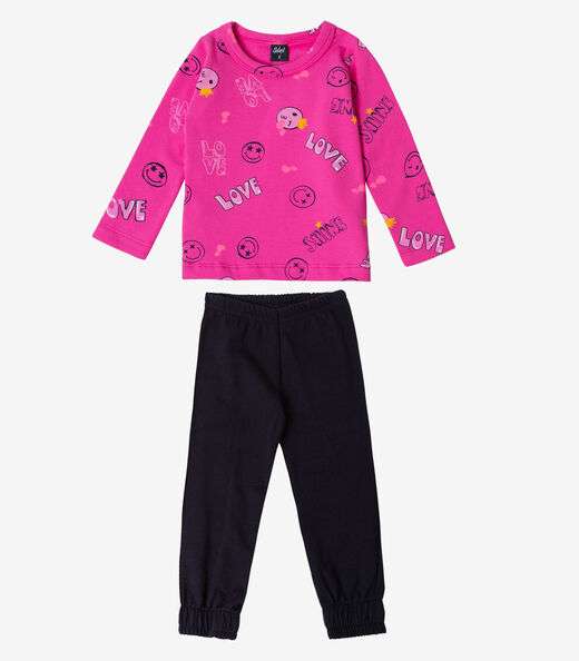 Pijama Infantil Feminino Select Rosa