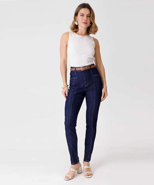 Image_Calça Jeans Skinny Recorte Feminina Marisa