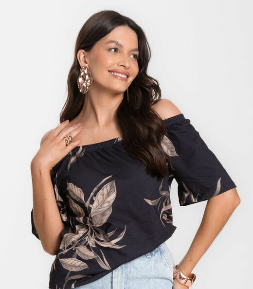 Blusa Feminina Ciganinha Infinita Cor Bege