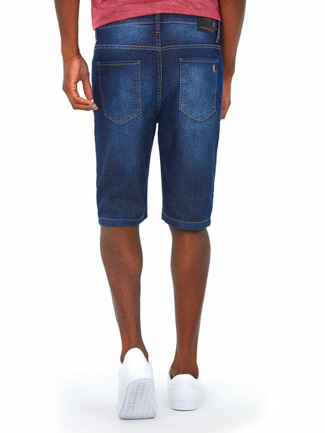 Bermuda Masculina Basica Jeans Escuro Polo Wear