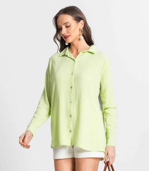 Camisa Manga Longa Feminina Endless Verde