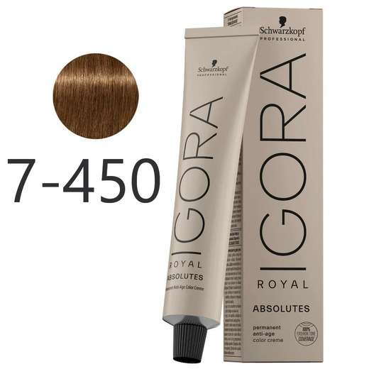 Image_Coloração Igora Royal Absolutes-Ira 7-450 Louro Médio Bege Dourado 60ml Schwarzk