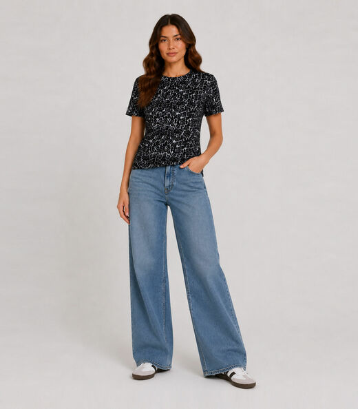 Blusa Feminina Estampada Infinita Cor Cinza