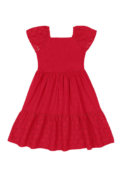 Vestido Infantil em Laise Babado Quimby