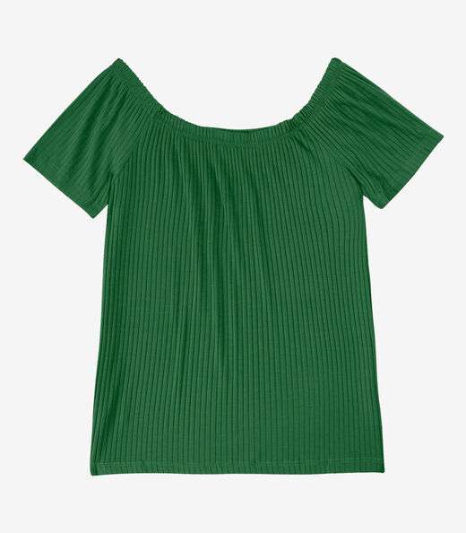 Blusa Feminina Canelada Infinita Cor Verde