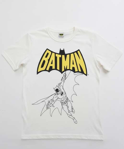 Image_Camiseta Juvenil Batman Warner Bros Tam 10 a 16 Off White