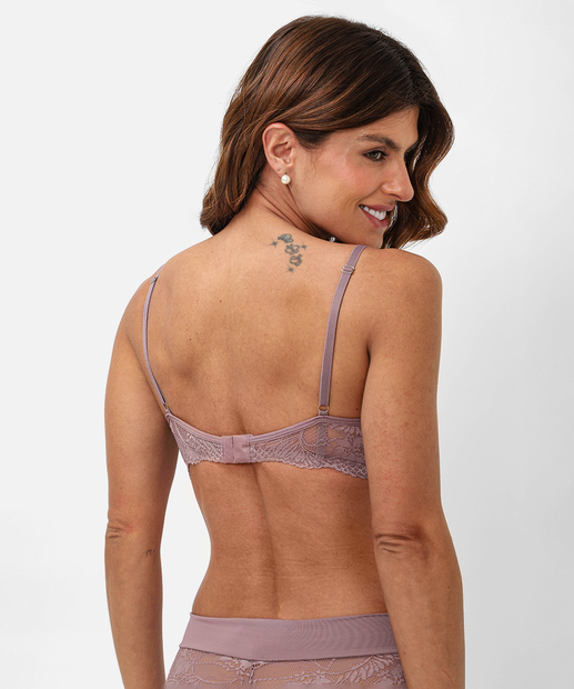Sutiã Bra top Bojo Renda Marisa Rosa