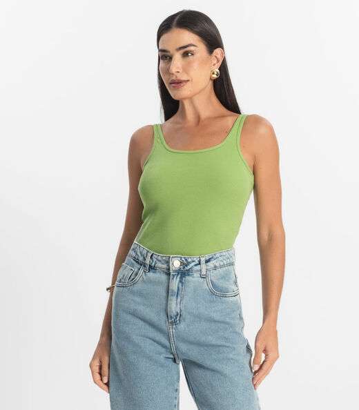 Blusa De Alca Básica Feminina Rovitex Verde