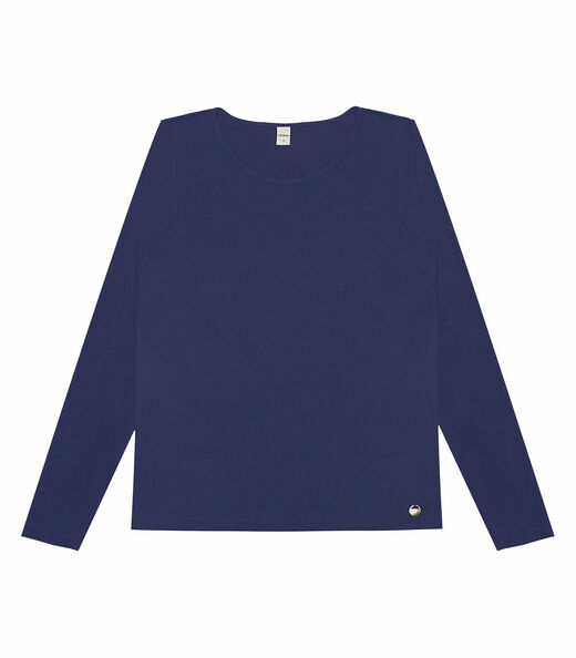 Blusa Feminina Manga Longa Rovitex Azul