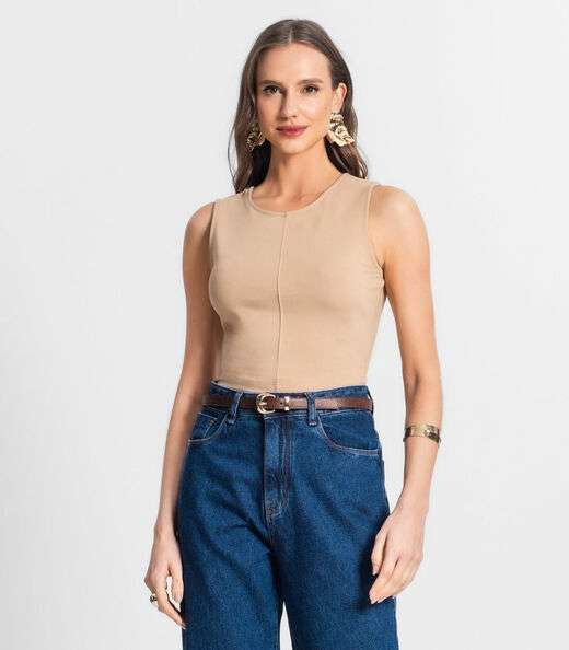 Regata De Ponto Roma Feminino Endless Marrom