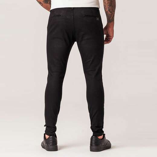 Calça Chino Preta Sarja Masculina Zune
