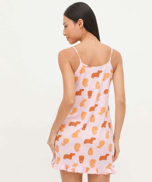 Camisola Estampa Capivara Alças Finas Marisa