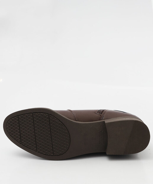 Bota Feminina Fivela Cano Curto Via Uno Marrom