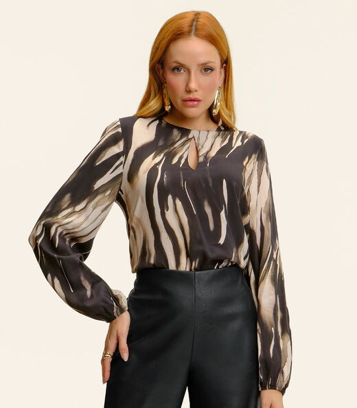 Blusa Manga Longa Endless Feminina Preto
