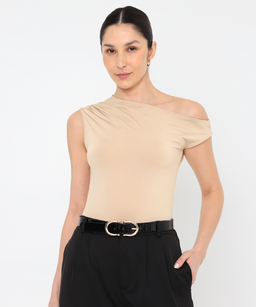 Image_Blusa Feminina Ombro Assimétrico Marisa Bege