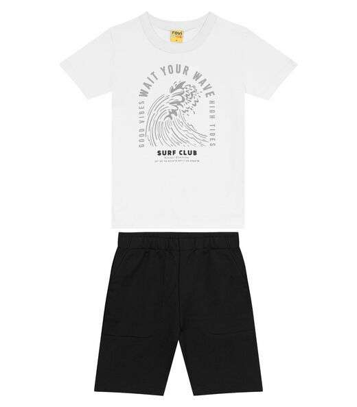 Conjunto Infantil Camiseta Com Bermuda Rovi Kids Branco