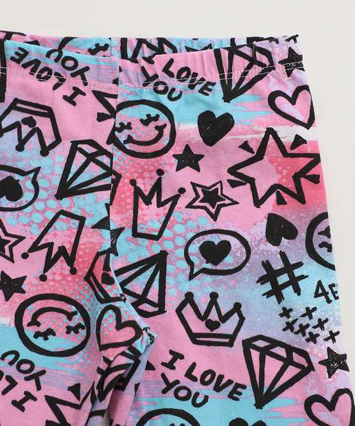 Conjunto Infantil Estampado Manga Curta Tam 4 a 10