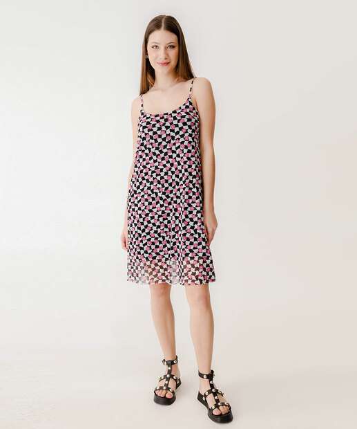 Image_Vestido Feminino Tule Flores Alças Finas Marisa