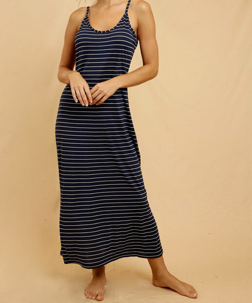 Camisola Feminina Listrada Alças Finas Marisa