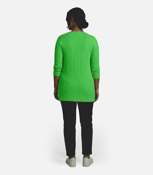 Cardigan Feminino Canelado Infinita Cor Verde