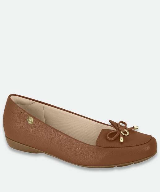 Image_Sapatilha Feminina Bico Redondo Laço Modare Marrom