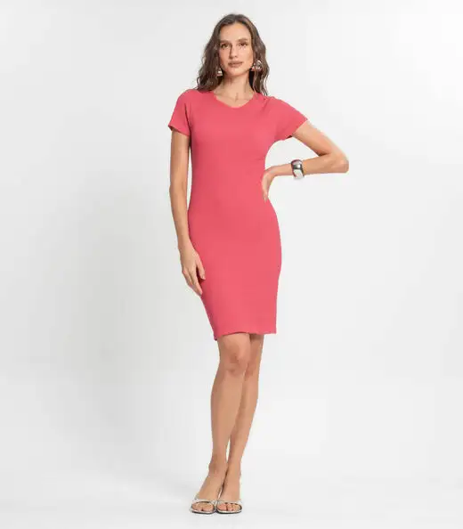 Vestido Canelado Feminino Endless Vermelho