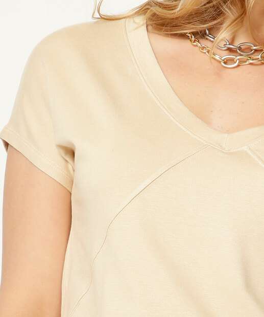 Blusa Feminina Básica Manga Curta Marisa  