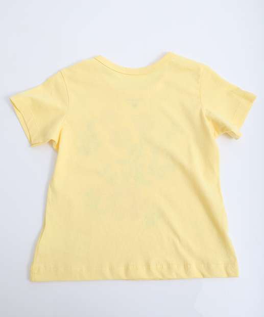 Camiseta Infantil Flores Manga Curta Marisa Tam 1 a 3