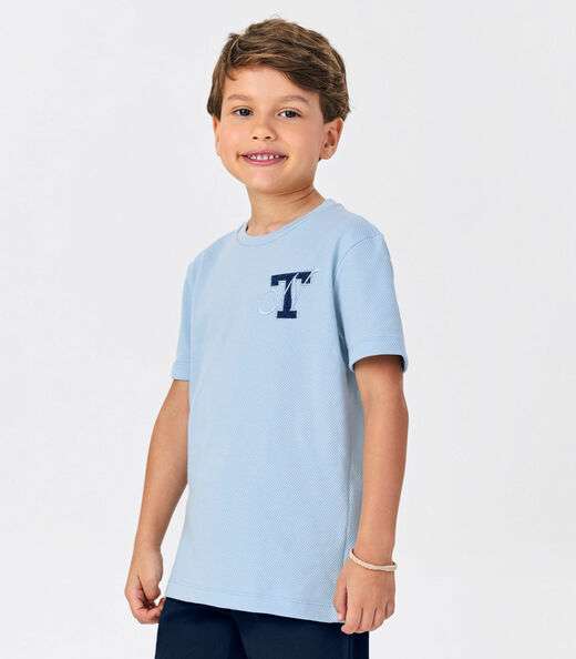 Conjunto Menino Camiseta Com Bermuda Trick Nick Azul