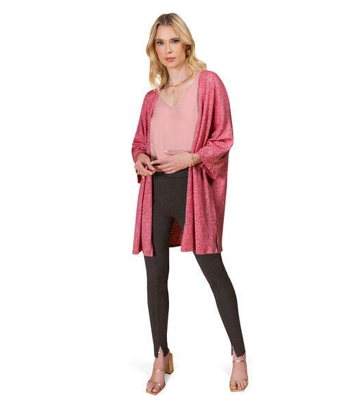 Cardigan Alongado Rovitex Vermelho