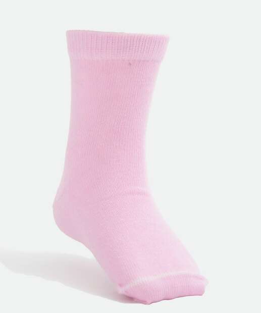 Kit 3 Pares Meias Infantil Soquete Estampa Floral