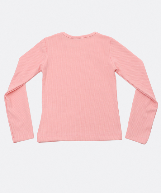 Blusa Infantil Canelada Marisa Tam 4 a 10 Rosa