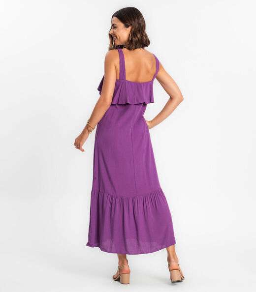 Vestido Adulto Midi Style Box Roxo