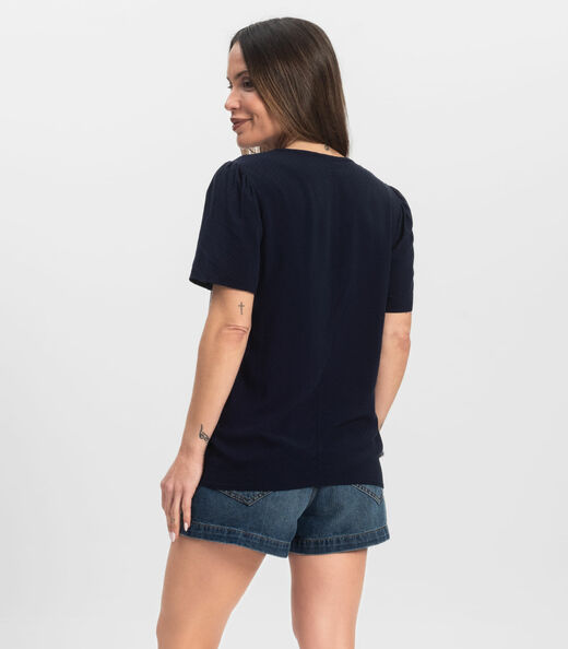 Blusa Feminina Em Viscose Infinita Cor Azul