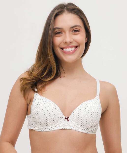Sutiã Com Base Com Bojo Estampa Poá Marisa