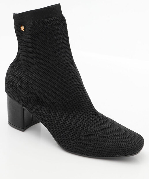 Image_Bota Feminina Knit Cano Curto Via Uno 172061 Preto