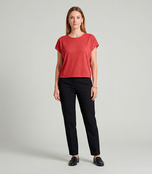 Blusa Feminina Recorte Na Costa Infinita Cor Vermelho