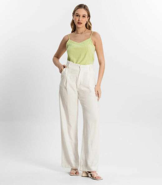 Blusa De Alças Feminina Linho Strong Endless Verde