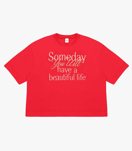 Blusa Feminina Viscotorcion Com Estampa Rovitex Vermelho
