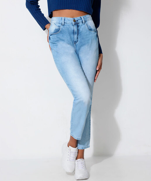 Calça Jeans Reta Feminina Ecxo Jeans