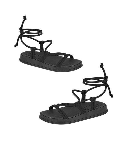 Papete Feminina Com Amarração Moleca Preto