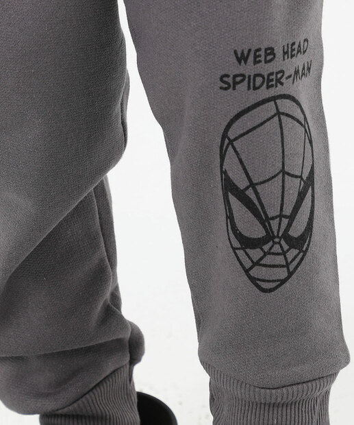 Conjunto Infantil Moletom Homem Aranha Tam 4 a 10 Cinza