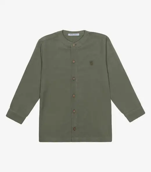 Camisa Infantil Menino Manga Longa Trick Nick Verde