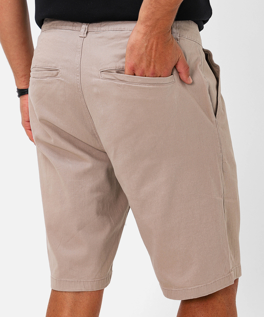 Bermuda Masculina Sarja Chino Marisa Bege