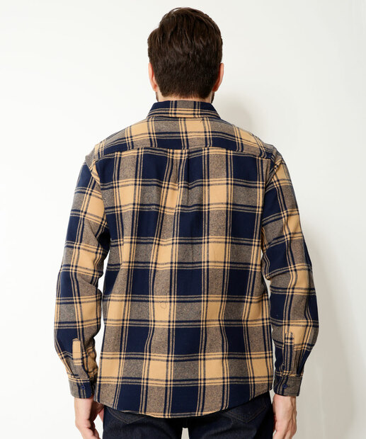 Camisa Masculina Estampa Xadrez Manga Longa MR
