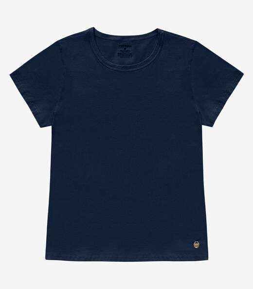 Blusa Feminina Cotton Leve Básica Rovitex Azul